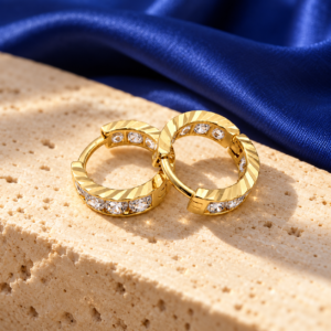 Diamond-Cut Huggies, CESTELI 10K Yellow Gold