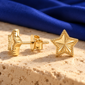 Étoile Studs, CESTELI 10K Yellow Gold